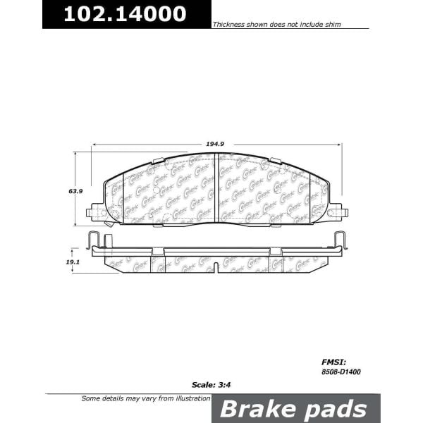 CTEK Metallic Brake Pads,102.14000